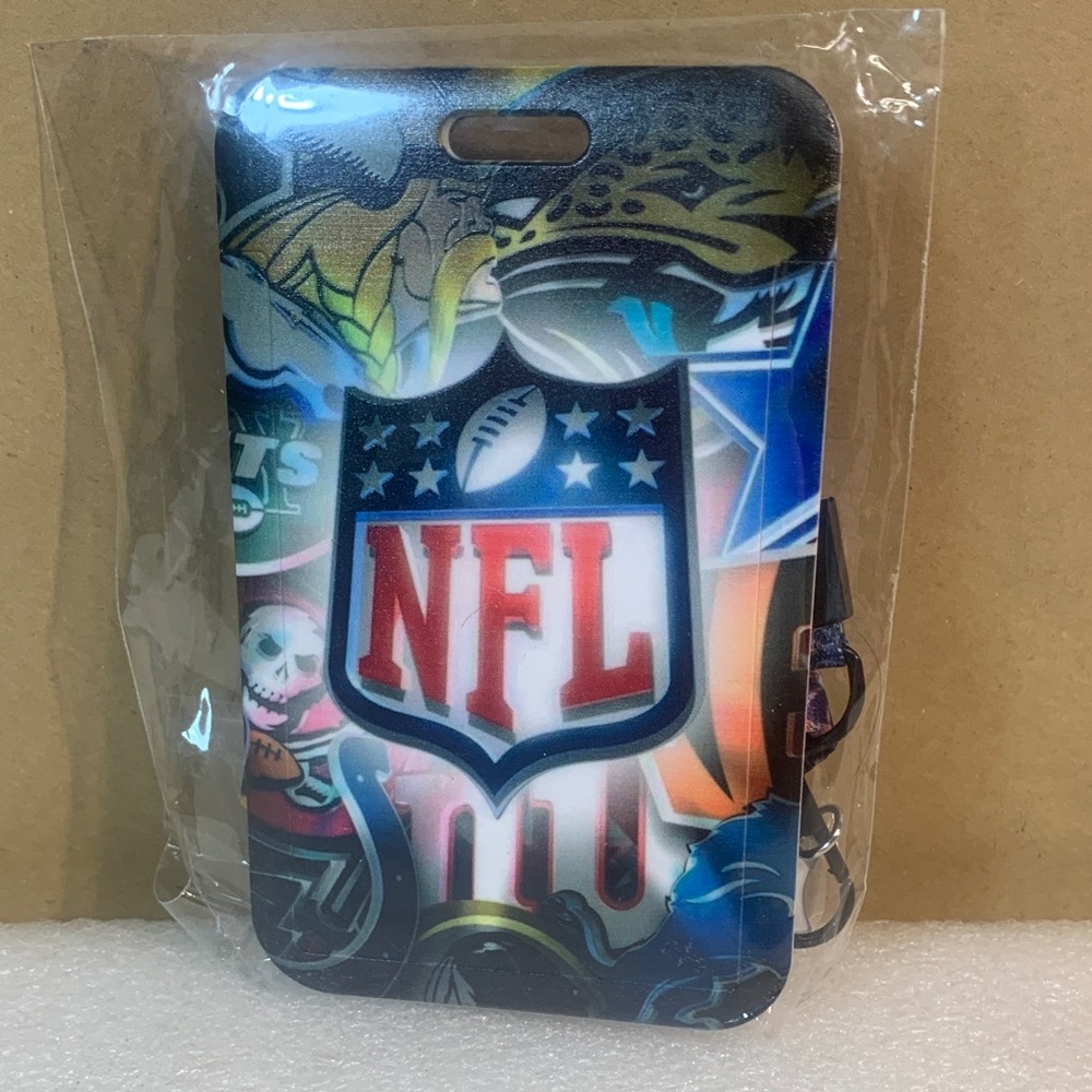 NFL Football 🏈 Landyard- 🆔 holder/Work badge Red, Blue, Black